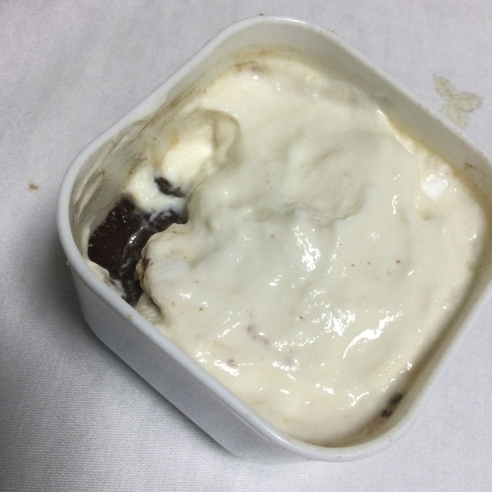マシュマロ豆乳ヨーグルトとチョコレート寒天